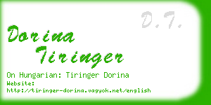 dorina tiringer business card